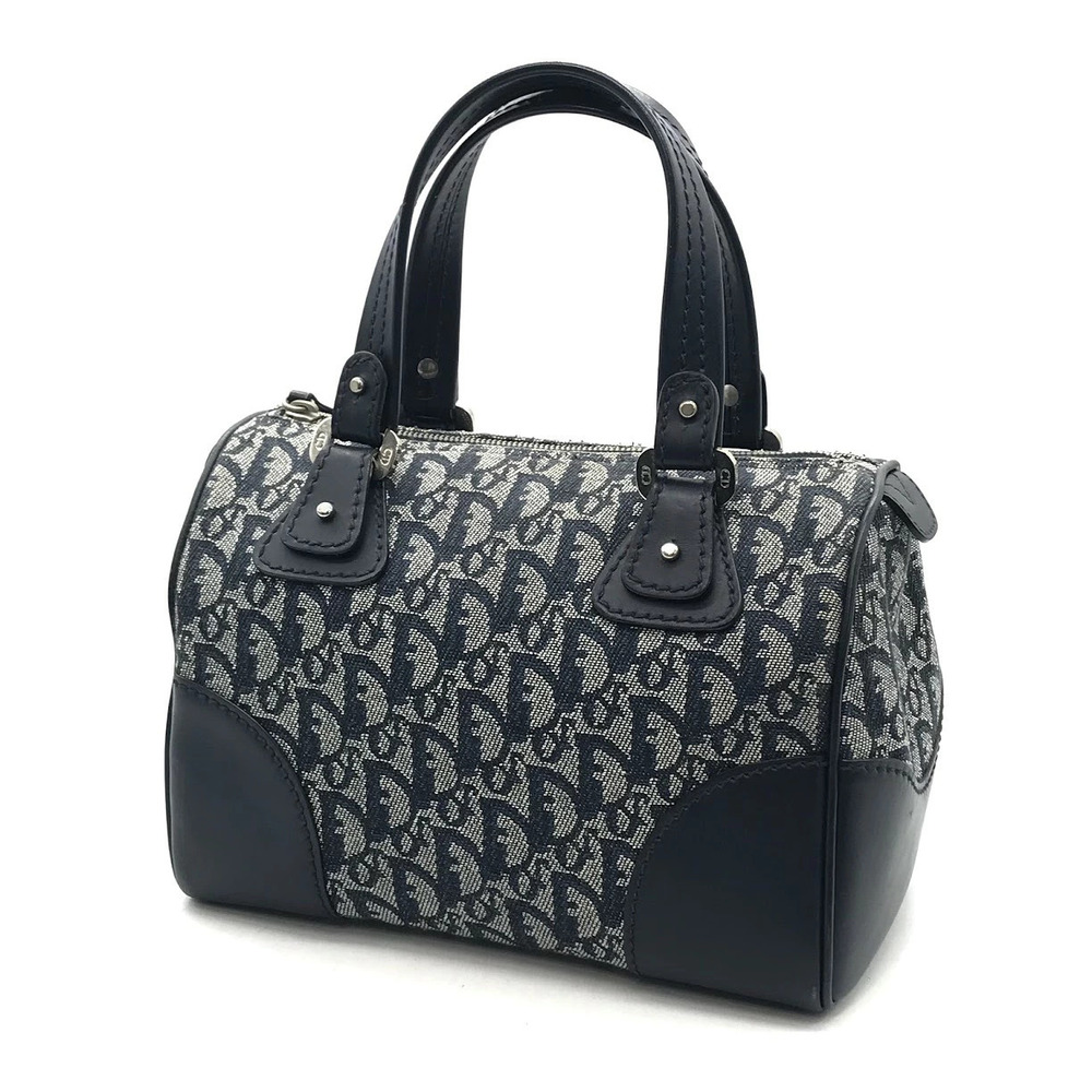 Christian Dior Trotter Boston Bag Navy Blue